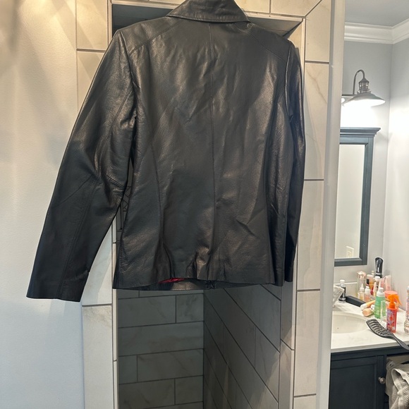 Worthington Black Leather Jacket-Lambskin. Worn 1x - Picture 6 of 11